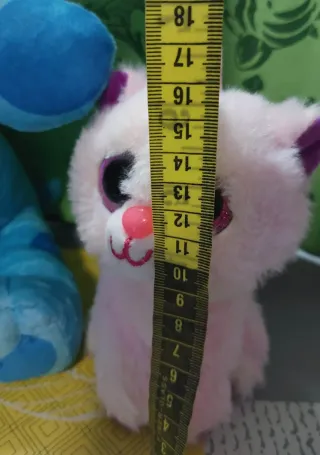 Pack peluches perro azul y gatito blanco