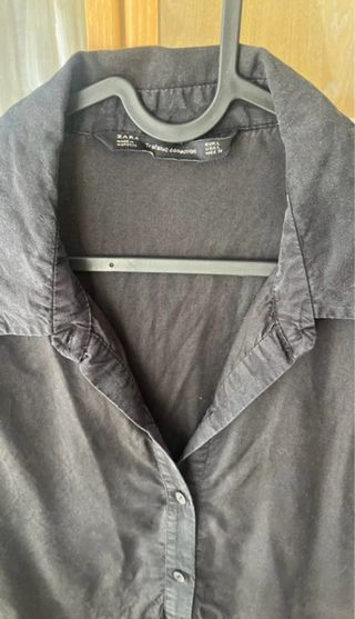 Vestido Zara Sastrero Negro Talle L