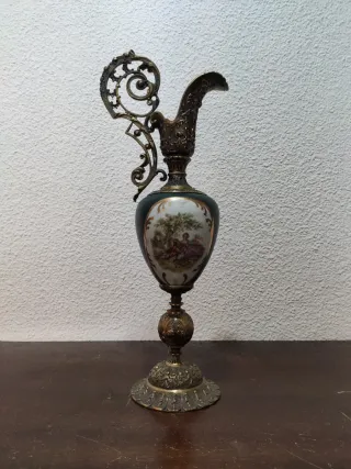 Lampara vintage de bronce estilo rococò