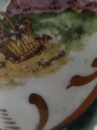 Lampara vintage de bronce estilo rococò