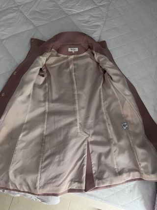 Abrigo rosa empolvado talla 38