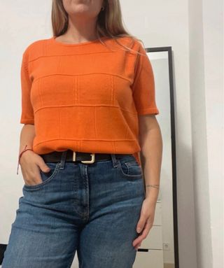 Camiseta punto LADY naranja