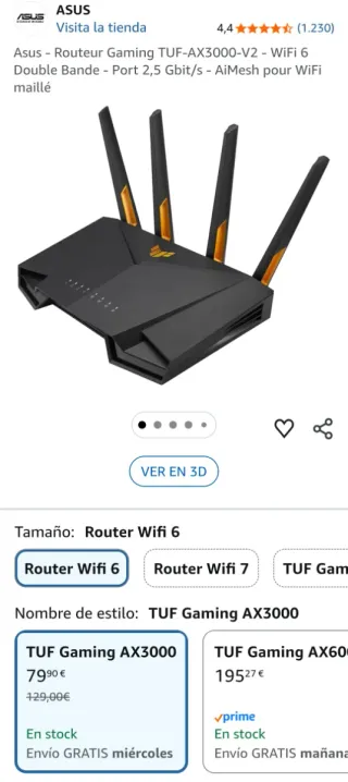 Router ASUS TUF Gaming AX3000 WiFi 6