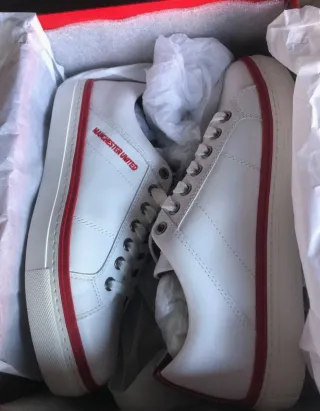 Scarpe Manchester United Bianche Rosse