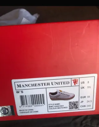 Scarpe Manchester United Bianche Rosse