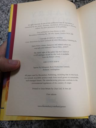 Harry Potter and the Order of the Phoenix 1ª Edici