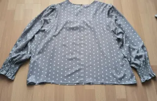 Blusa gris con lunares Shein