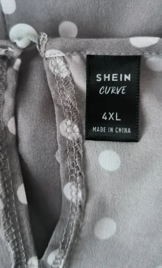 Blusa gris con lunares Shein