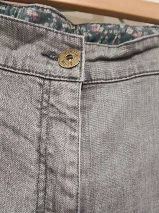 Pantalón vaquero gris mujer