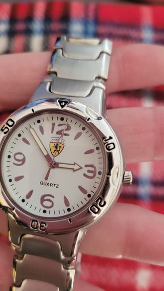 Reloj Quartz Hombre Plata/Blanco