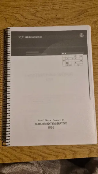 Temario Auxiliar administrativo del estado 2025