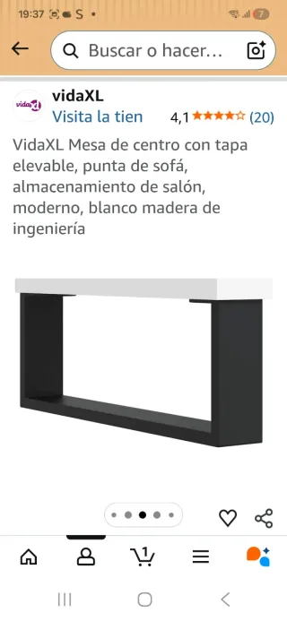 Mesa de centro elevable VidaXL