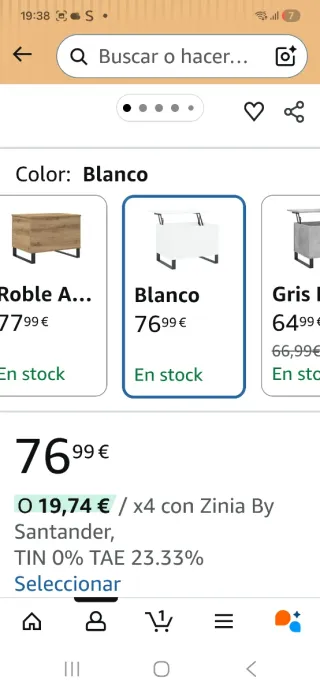 Mesa de centro elevable VidaXL