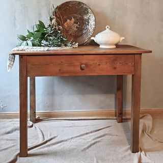 Mesa Tocinera Antigua Madera Restaurada