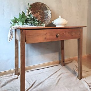 Mesa Tocinera Antigua Madera Restaurada