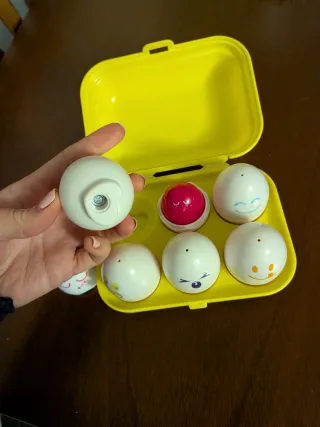 Juego 6 huevos estimulación infantil