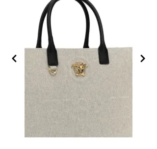 Borsa Versace Medusa Grigio Oro