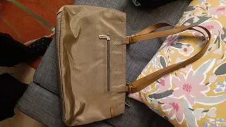 Borsa donna beige e marrone