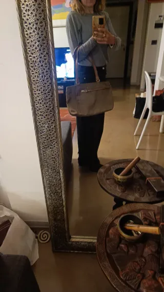 Borsa donna beige e marrone