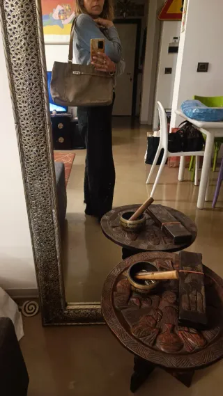 Borsa donna beige e marrone