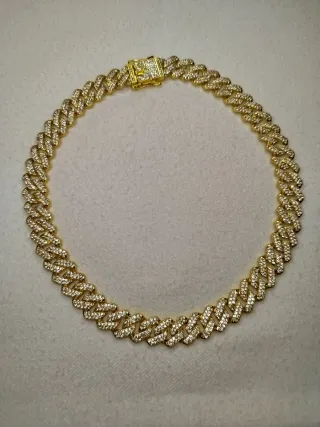 Collana stile cubano Oro con Brillanti