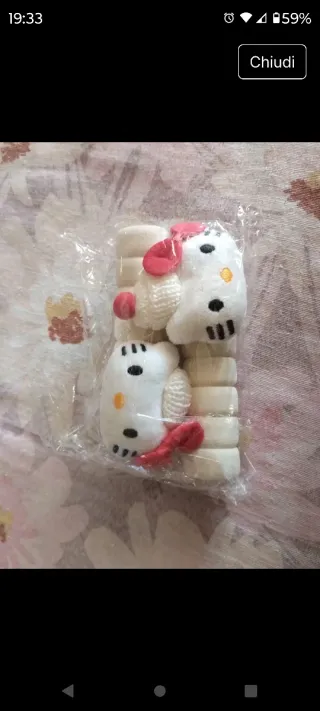 2 manicotti Hello Kitty bianchi e rosa x porte