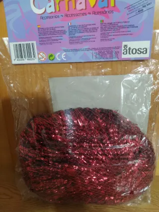 Peluca Carnaval Larga Brillante