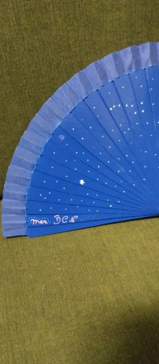 Abanico pintado a mano, estrellas Mini, para bolso