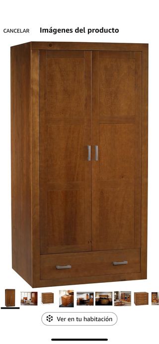 Armario de pino color cerezo
