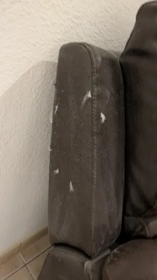 Sofá 2 plazas polipiel y ante