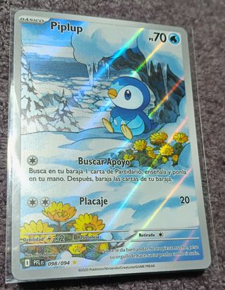 Carta Pokémon Piplup Rareza Estrella Dorada 098