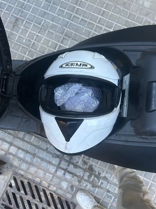 Casco de moto blanco Zeus