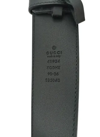 Cintura Gucci GG Nero e Argento