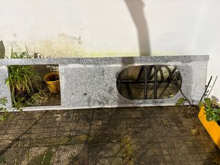 Encimera de cocina de mármol gris