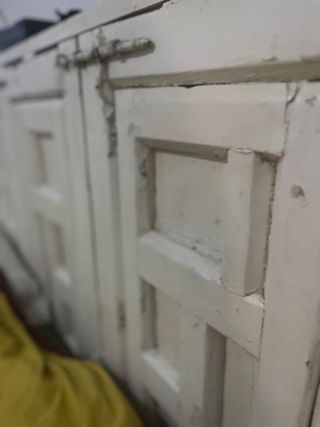 Cabecero artesanal cama 1,50 madera blanco