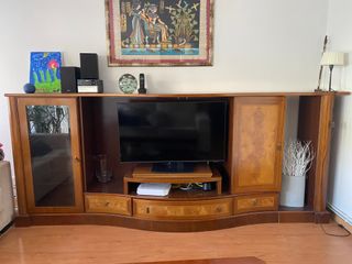 Mueble TV madera y cristal