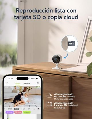 Cámara Vigilancia WiFi Interior 1080P 2.4GHz