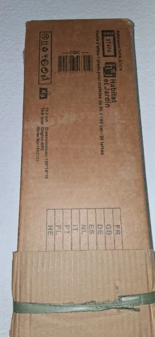 Somier láminas 6 patas