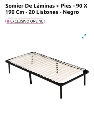 Somier láminas 6 patas