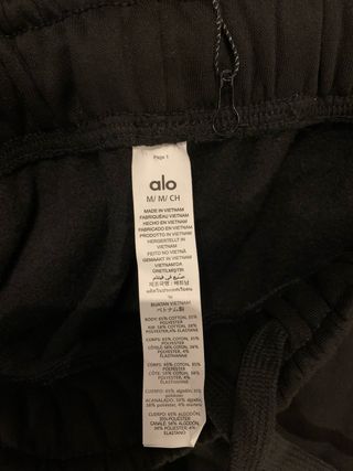 Pantalón unisex Alo Yoga Negro Oversized