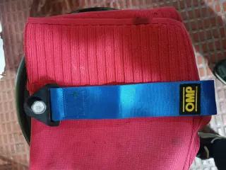 Cincha OMP azul y pomo Sparco