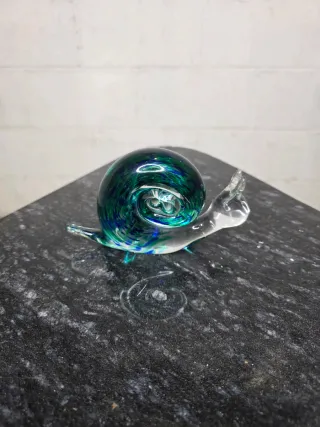 Caracol de Murano verde azul
