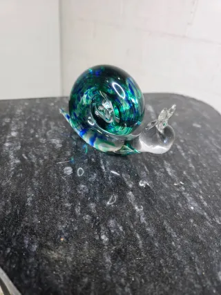 Caracol de Murano verde azul