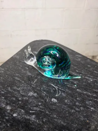 Caracol de Murano verde azul