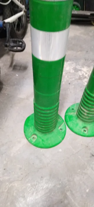 Baliza señalización verde y blanca (2 unidades)