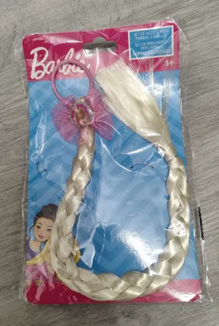 Elastico per capelli con treccia Barbie con decorazione