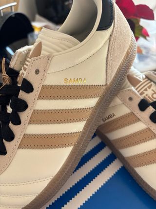 Adidas Samba JP 39 1/3 Beige/Bianco Nuove