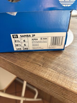 Adidas Samba JP 39 1/3 Beige/Bianco Nuove
