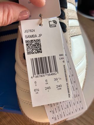 Adidas Samba JP 39 1/3 Beige/Bianco Nuove