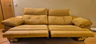 Sofá relax eléctrico 3 plazas tela